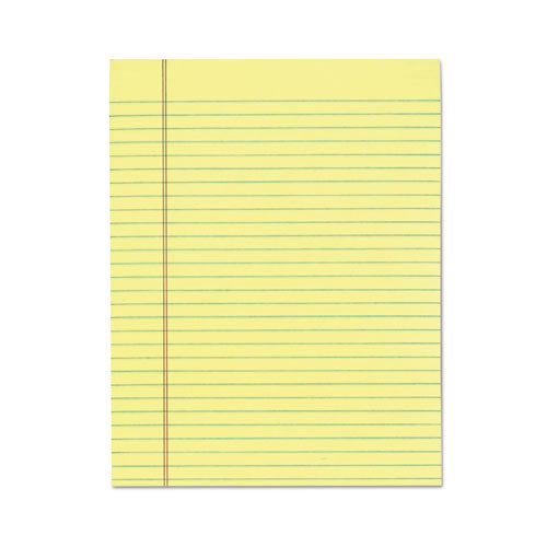 Image of TOPS The Legal Pad Glue Top Pads, Wide/legal Rule, 50 Canary-Yellow 8.5 X 11 Sheets, 12/pack