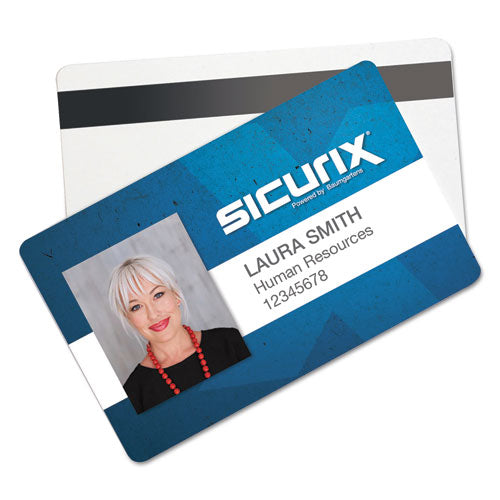 Image of SICURIX® Sicurix Blank Id Card With Magnetic Strip, 2 1/8 X 3 3/8, White, 100/pack