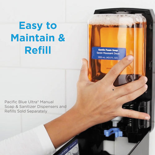 Image of Georgia Pacific® Professional Pacific Blue Ultra Soap/sanitizer Dispenser, 1,200 Ml, White