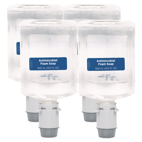 Image of Georgia Pacific® Professional Pacific Blue Ultra Foam Soap Manual Dispenser Refill, Antimicrobial, Unscented, 1,200 mL, 4/Carton
