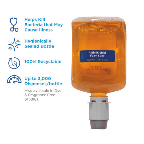 Image of Georgia Pacific® Professional Pacific Blue Ultra Foam Soap Manual Dispenser Refill, Antimicrobial, Pacific Citrus Scent, 1,200 mL, 4/Carton