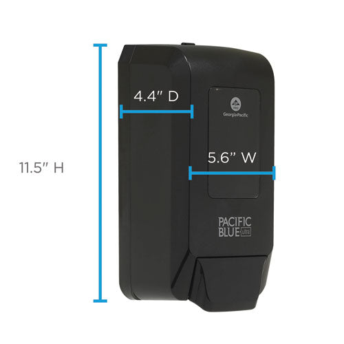 Image of Georgia Pacific® Professional Pacific Blue Ultra Soap/sanitizer Dispenser 1,200 Ml Refill, 5.6 X 4.4 X 11.5, Black