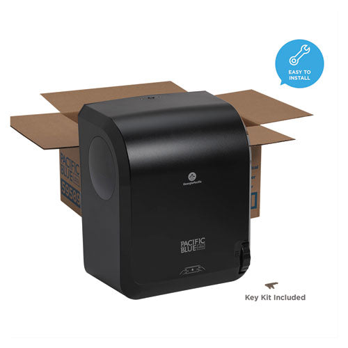 Image of Georgia Pacific® Professional Pacific Blue Ultra Paper Towel Dispenser, Mechanical, 12.9 X 9 X 16.8, Black