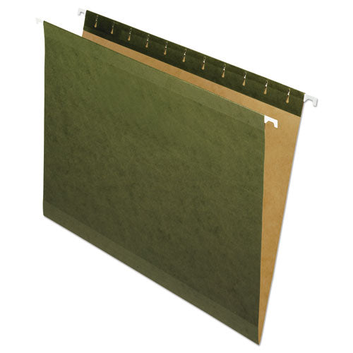 Image of Pendaflex® Reinforced Hanging File Folders, Letter Size, Straight Tabs, Standard Green, 25/Box