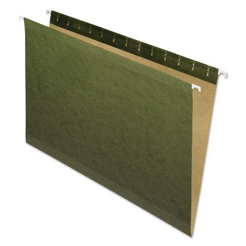 Image of Pendaflex® Reinforced Hanging File Folders, Legal Size, Straight Tabs, Standard Green, 25/Box