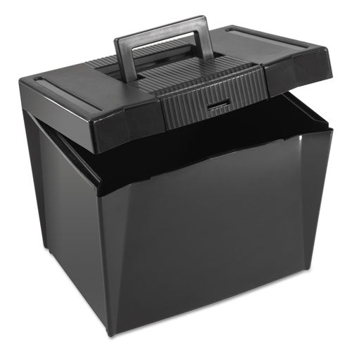 Image of Pendaflex® Portable Letter Size File Box, Letter Files, 13.5" X 10.25" X 10.88", Black