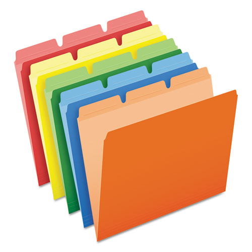 Image of Pendaflex® Ready-Tab Reinforced File Folders, 1/3-Cut Tabs: Assorted, Letter Size, Assorted Colors, 50/Pack