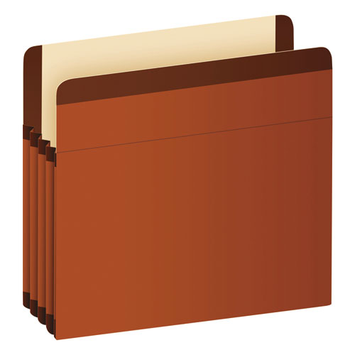 Image of Pendaflex® Premium Reinforced Expanding File Pockets, 3.5" Expansion, Letter Size, Red Fiber, 10/box