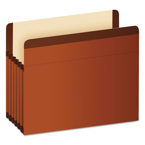 Image of Pendaflex® Premium Reinforced Expanding File Pockets, 5.25" Expansion, Legal Size, Red Fiber, 5/box