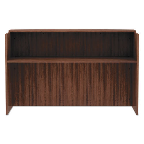 Image of Alera® Alera Valencia Series Reception Desk With Transaction Counter, 71" X 35.5" X 42.5", Modern Walnut
