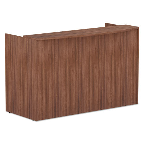 Image of Alera® Alera Valencia Series Reception Desk With Transaction Counter, 71" X 35.5" X 42.5", Modern Walnut
