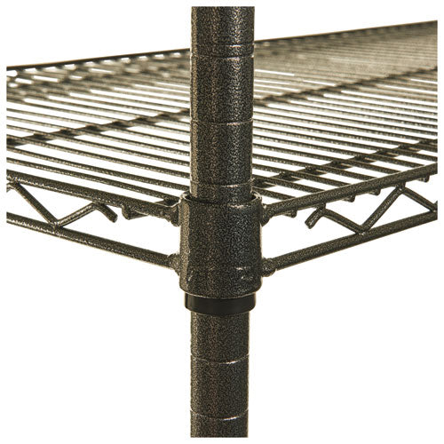 Image of Alera® Wire Shelving Starter Kit, Four-Shelf, 48w X 24d X 72h, Black Anthracite