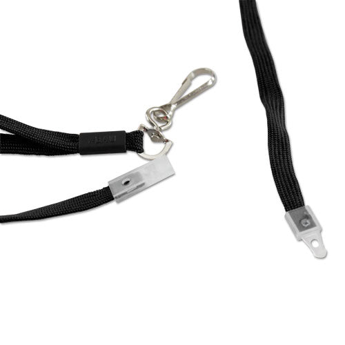 Image of SICURIX® Safety Breakaway Lanyard, Metal Hook Fastener, 36" Long, Black