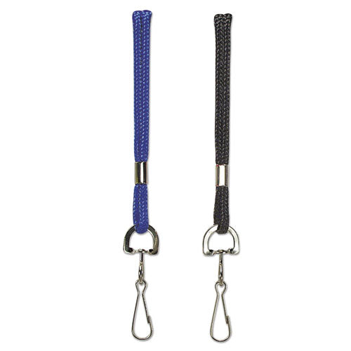 Image of SICURIX® Rope Lanyard, Metal Hook Fastener, 36" Long, Nylon, Blue