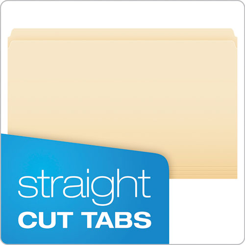 Image of Pendaflex® Manila File Folders, Straight Tabs, Legal Size, 0.75" Expansion, Manila, 100/Box