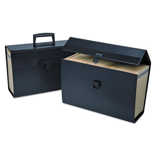 Image of Pendaflex® Letter/Legal Expanding Organizer, 15" Expansion, 19 Sections, Buckle Closure, 1/5-Cut Tabs, Legal Size, Black