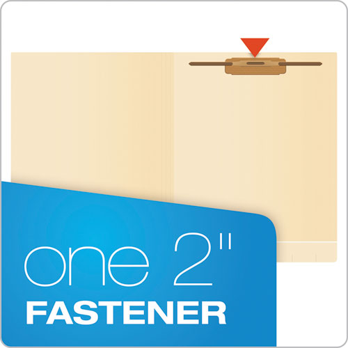 Image of Pendaflex® Manila Laminated End Tab Fastener Folders, 11-pt Manila, 0.75" Expansion, 1 Fastener, Letter Size, Manila Exterior, 50/Box