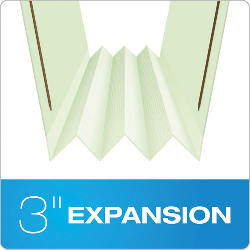 Image of Pendaflex® Heavy-Duty Pressboard Folders with Embossed Fasteners, 1/3-Cut Tabs, 3" Expansion, 2 Fasteners, Legal Size, Green, 25/Box