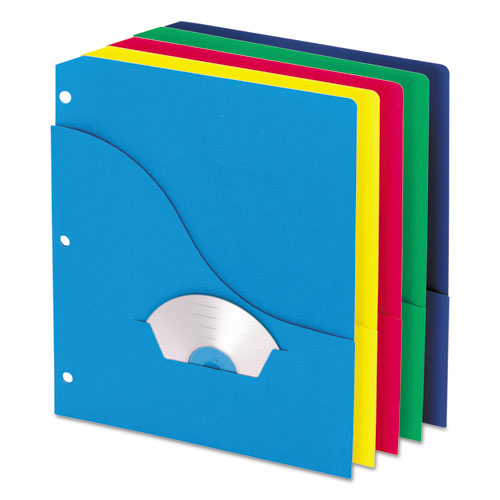 Image of Pendaflex® Pocket Project Folders, 3-Hole Punched, Letter Size, Assorted Colors, 10/pack