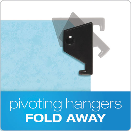 Image of Pendaflex® Hanging Classification Folders with Dividers, Legal Size, 2 Dividers, 2/5-Cut Exterior Tabs, Blue