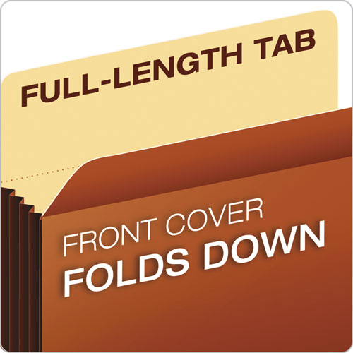 Image of Pendaflex® File Pocket with Tyvek, 3.5" Expansion, Letter Size, Redrope, 10/Box
