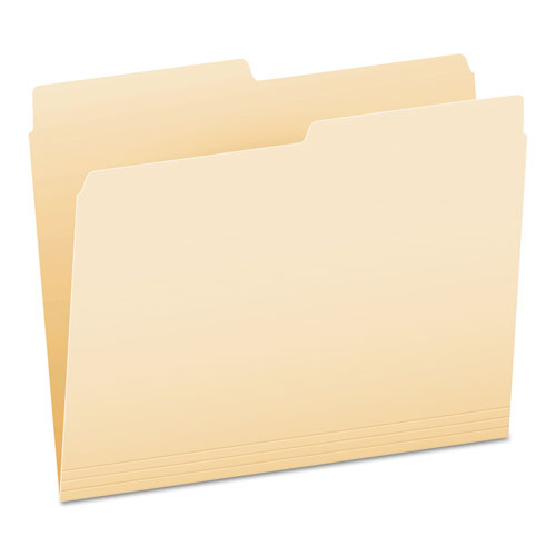 Image of Pendaflex® Manila File Folders, 1/2-Cut Tabs: Assorted, Letter Size, 0.75" Expansion, Manila, 100/Box