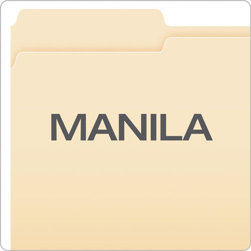 Image of Pendaflex® Manila File Folders, 1/3-Cut Tabs: Assorted, Legal Size, 0.75" Expansion, Manila, 100/Box