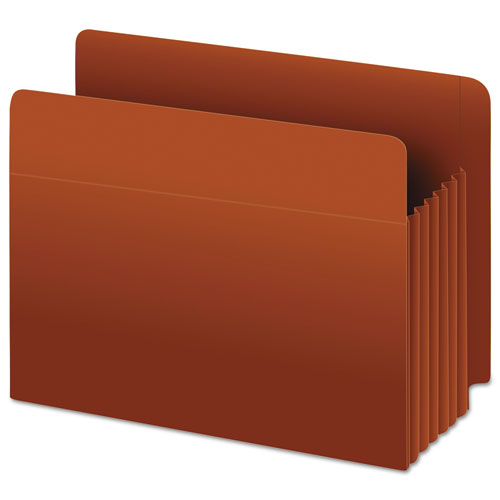 Image of Pendaflex® Heavy-Duty End Tab File Pockets, 3.5" Expansion, Legal Size, Red Fiber, 10/box
