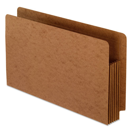 Image of Pendaflex® Heavy-Duty End Tab File Pockets, 5.25" Expansion, Legal Size, Red Fiber, 10/box