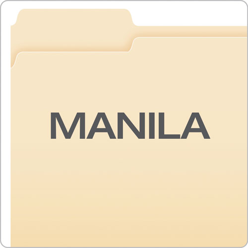 Image of Pendaflex® Manila File Folders, 1/3-Cut Tabs: Left Position, Letter Size, 0.75" Expansion, Manila, 100/Box