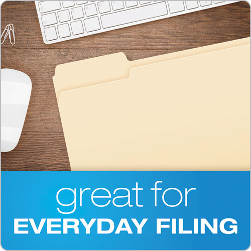 Image of Pendaflex® Manila File Folders, 1/3-Cut Tabs: Assorted, Letter Size, 0.75" Expansion, Manila, 100/Box