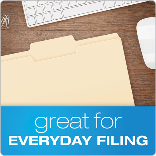 Image of Pendaflex® Manila File Folders, 1/3-Cut Tabs: Center Position, Letter Size, 0.75" Expansion, Manila, 100/Box