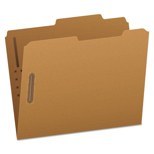 Image of Pendaflex® Kraft Fastener Folders, 2/5-Cut Tabs, 2 Fasteners, Letter Size, Kraft Exterior, 50/Box