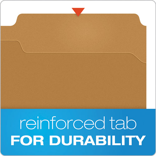 Image of Pendaflex® Kraft Fastener Folders, 1/3-Cut Tabs, 2 Fasteners, Legal Size, Kraft Exterior, 50/Box