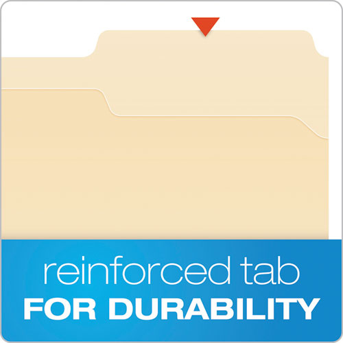 Image of Pendaflex® Manila Fastener Folders, 1/3-Cut Tabs, 1 Fastener, Letter Size, Manila Exterior, 50/Box