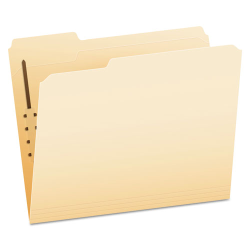 Image of Pendaflex® Manila Fastener Folders, 1/3-Cut Tabs, 1 Fastener, Letter Size, Manila Exterior, 50/Box