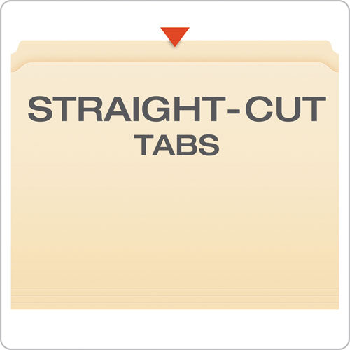 Image of Pendaflex® Manila Fastener Folders, Straight Tabs, 1 Fastener, Letter Size, Manila Exterior, 50/Box