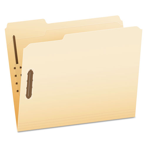 Image of Pendaflex® Manila Fastener Folders, 1/3-Cut Tabs, 2 Fasteners, Letter Size, Manila Exterior, 50/Box