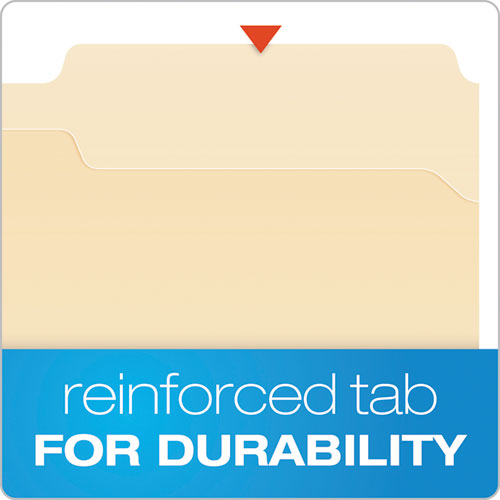 Image of Pendaflex® Manila Fastener Folders, 1/3-Cut Tabs, 1 Fastener, Legal Size, Manila Exterior, 50/Box