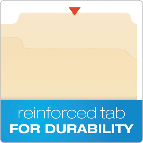 Image of Pendaflex® Manila Fastener Folders, 1/3-Cut Tabs, 2 Fasteners, Legal Size, Manila Exterior, 50/Box