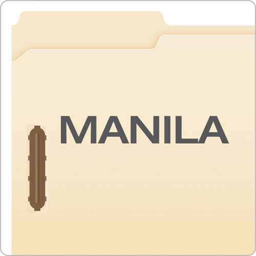 Image of Pendaflex® Manila Fastener Folders, 1/3-Cut Tabs, 2 Fasteners, Legal Size, Manila Exterior, 50/Box
