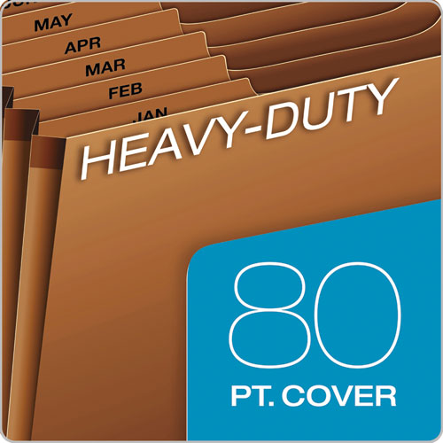 Image of Pendaflex® Heavy-Duty Open-Top Expanding Stadium File, 31 Sections, 1/3-Cut Tabs, Letter Size, Redrope