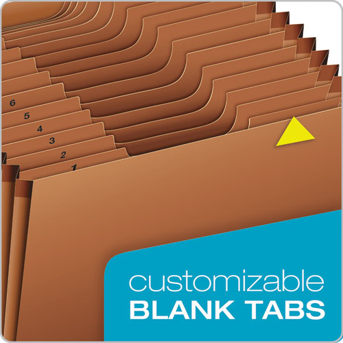 Image of Pendaflex® Heavy-Duty Open-Top Expanding Stadium File, 31 Sections, 1/3-Cut Tabs, Letter Size, Redrope