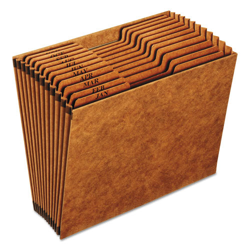Image of Pendaflex® Heavy-Duty Open-Top Expanding Stadium File, 12 Sections, 1/3-Cut Tabs, Letter Size, Redrope