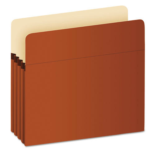 Image of Pendaflex® Pocket File, 3.5" Expansion, Letter Size, Red Fiber