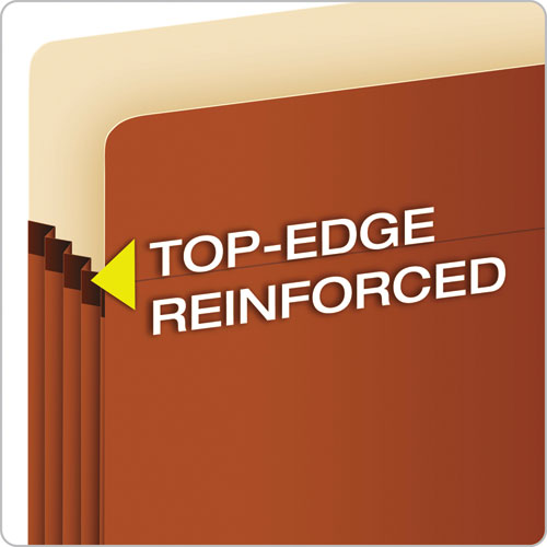 Image of Pendaflex® Standard Expanding File Pockets, 5.25" Expansion, Letter Size, Redrope, 10/Box