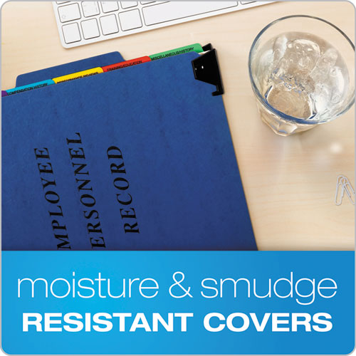 Image of Pendaflex® Hanging-Style Personnel Folders, 5 Dividers with 1/5-Cut Tabs, Letter Size, 1/3-Cut Exterior Tabs, Blue