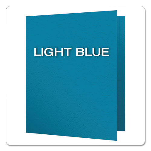 Image of Oxford Twin-Pocket Folders With 3 Fasteners, 0.5" Capacity, 11 X 8.5, Light Blue, 25/box