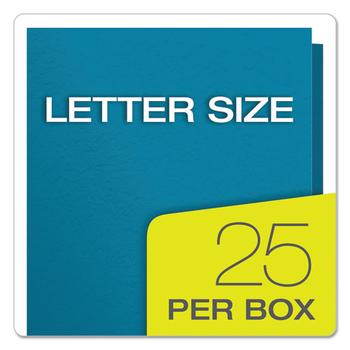 Image of Oxford Twin-Pocket Folders With 3 Fasteners, 0.5" Capacity, 11 X 8.5, Light Blue, 25/box