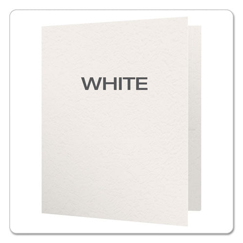 Image of Oxford Twin-Pocket Folders With 3 Fasteners, 0.5" Capacity, 11 X 8.5, White, 25/box
